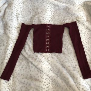 Long sleeve crop top
